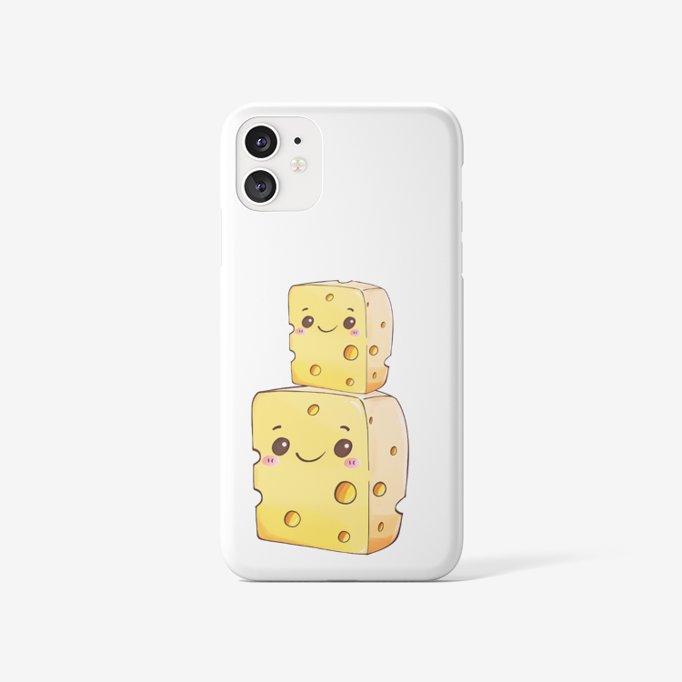 Cute Smiling Cheese Block iPhone Case – Lunarferns Design