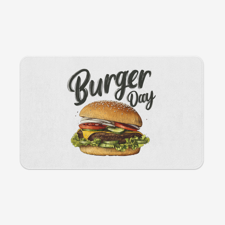 Burger Day – Funny Non-Slip Rug for Kitchen & Bathroom